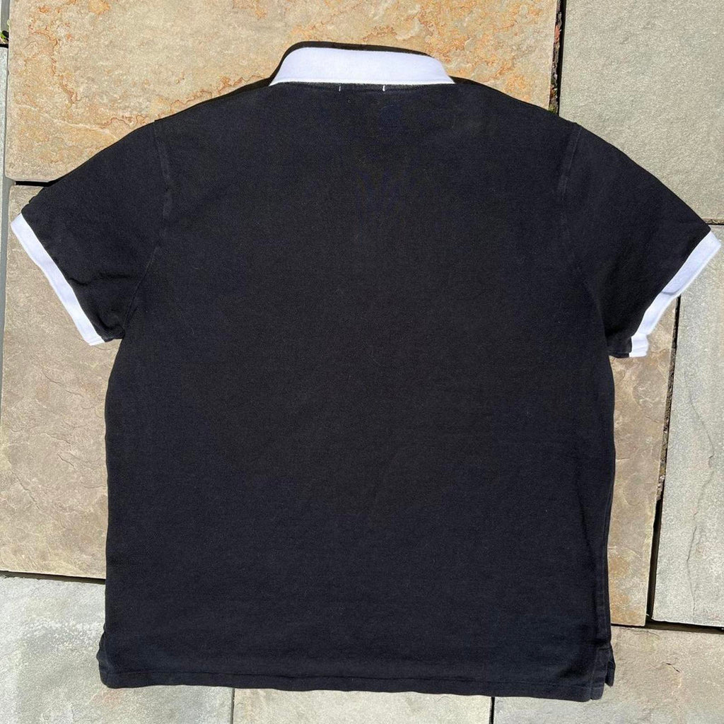 Polo Ralph Lauren Black White Alpine Patch Polo Shirt