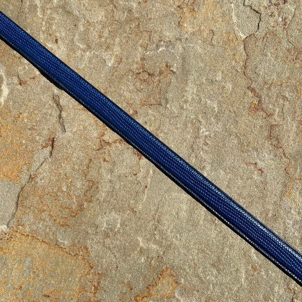 Vintage 90s Deadstock NWT Blue Lizard Embossed Leather Belt