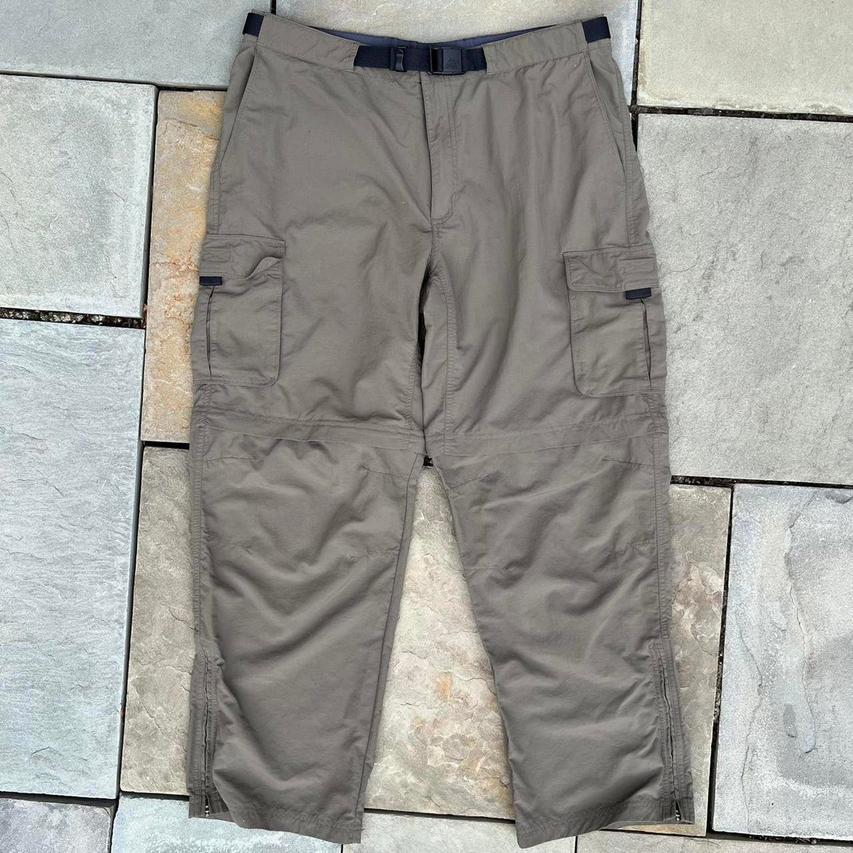 Dark Khaki Green Gorpcore Convertible Utility Cargo Pants