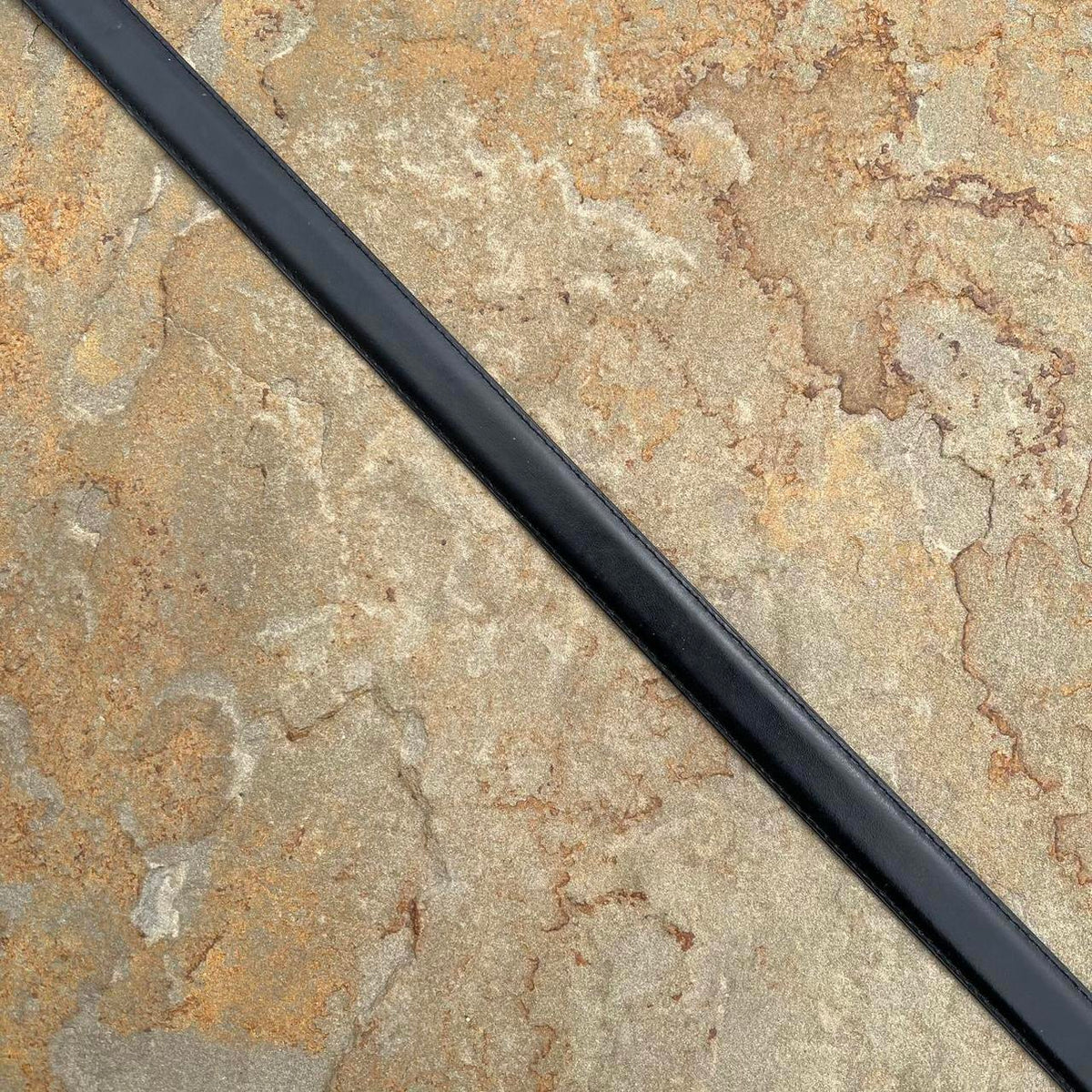 Y2K Black Full Leather Belt