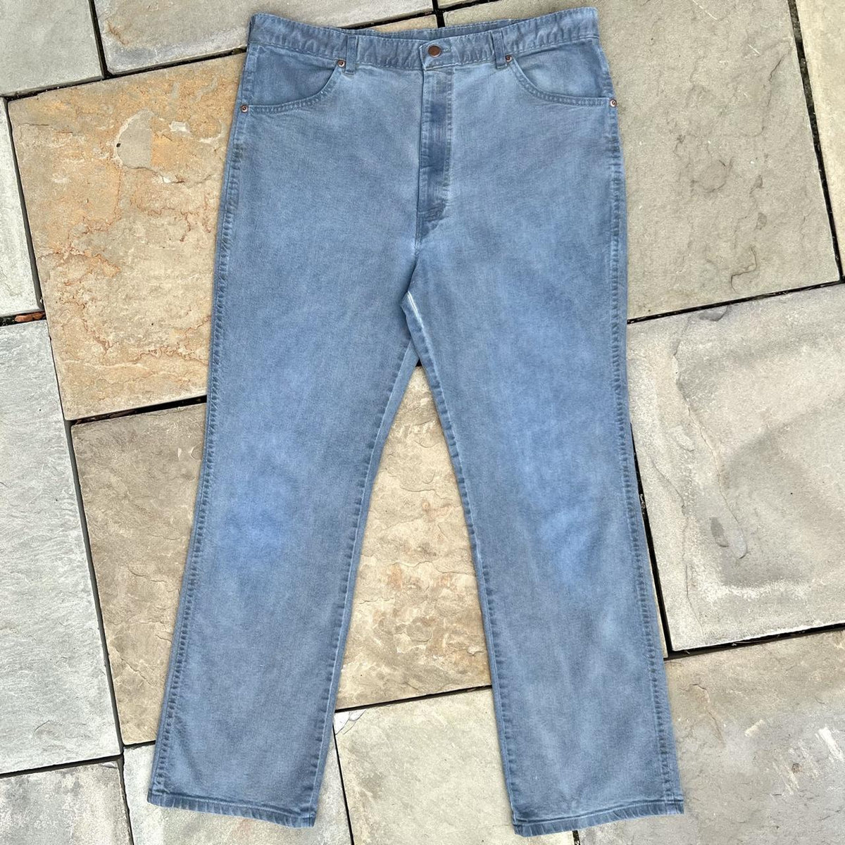 Vintage 80s Blue Overdye Boot Cut Jeans