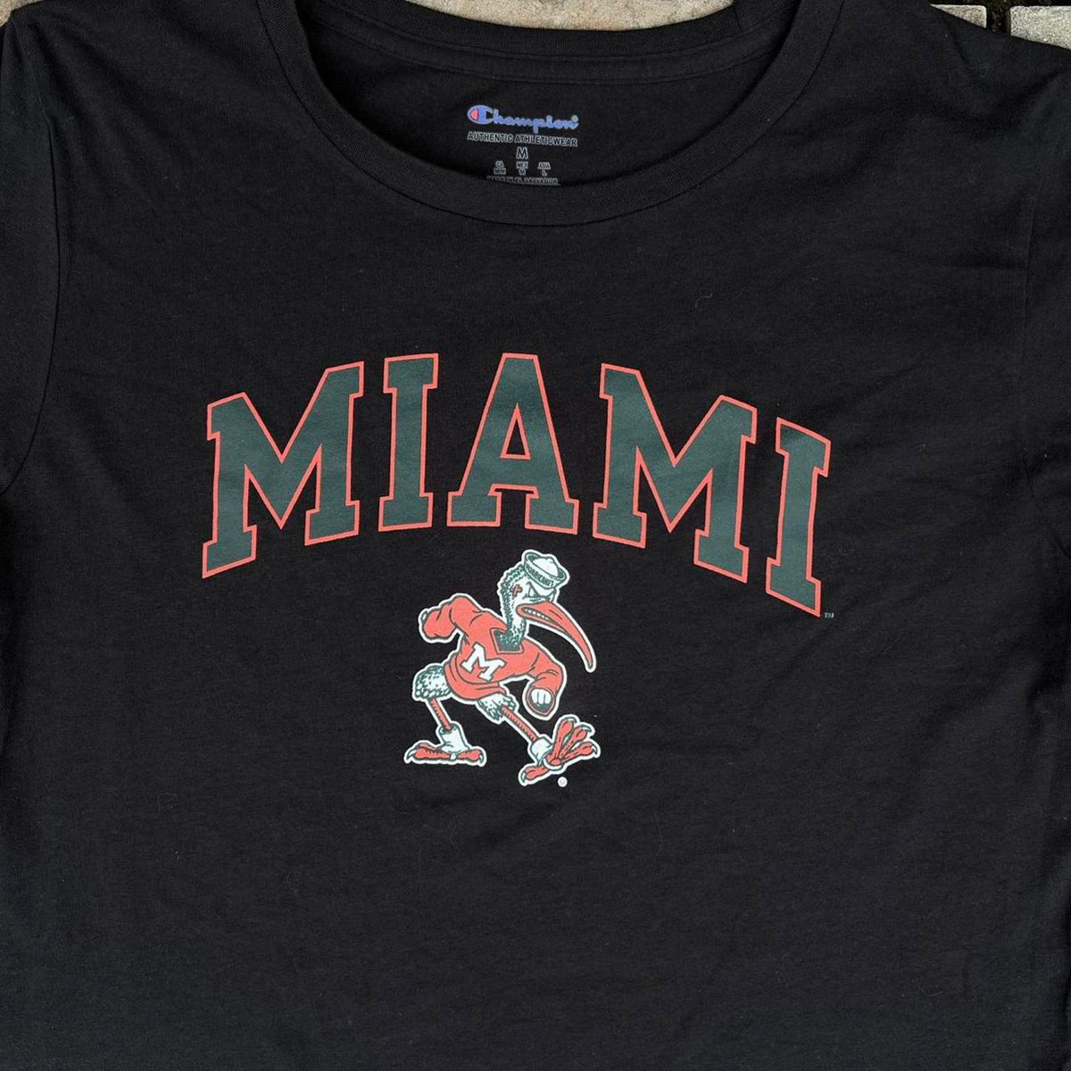 NWT University of Miami Black T-shirt