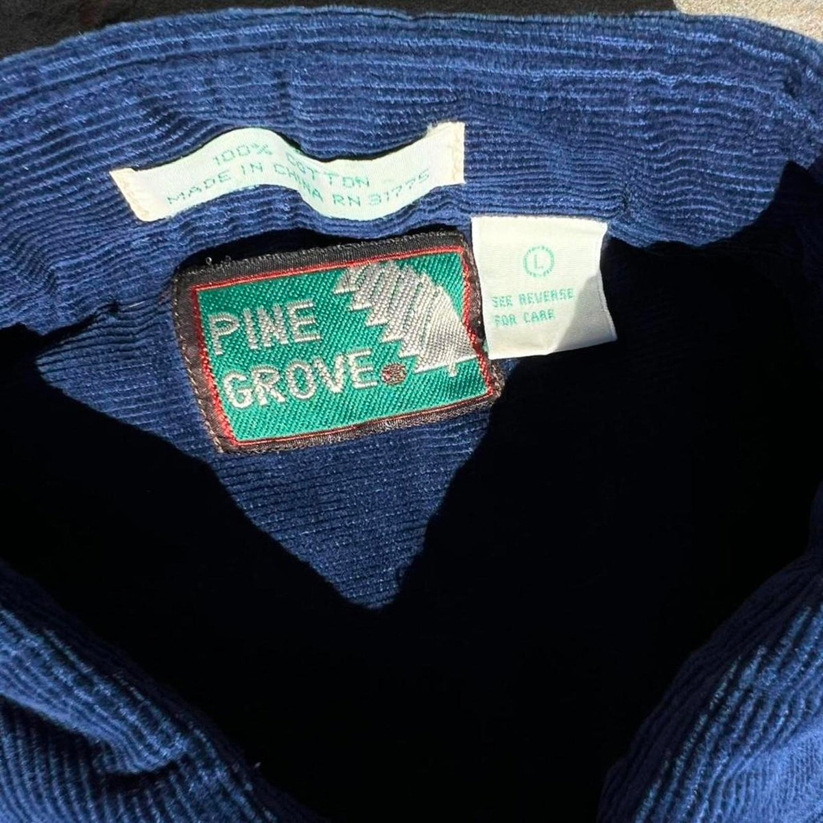 Deadstock Vintage 90s Royal Blue Corduroy Button Down Shirt
