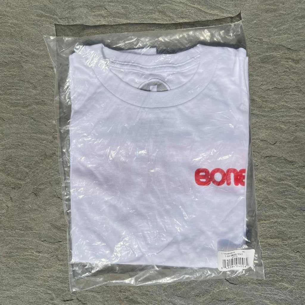 NWT Bones Swiss White T-shirt Red Logos