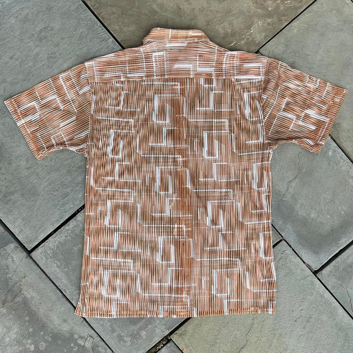 Neo-Vintage 90s Mesh Pattern Relaxed Fit Club Shirt
