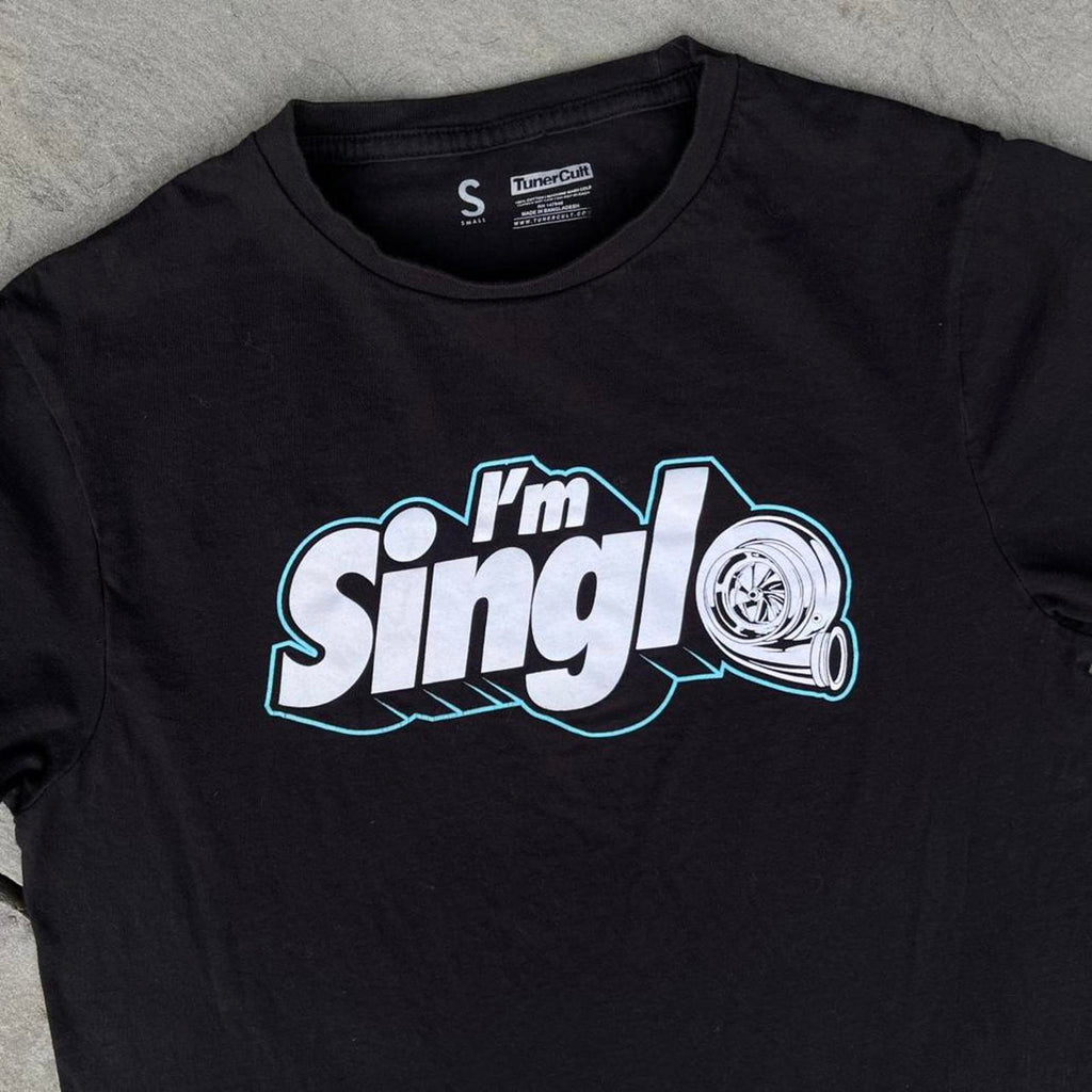 I'm Single Turbo Black Graphic T-shirt