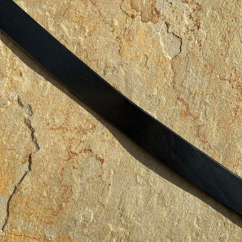 Y2K Designer Black Italian Leather Belt