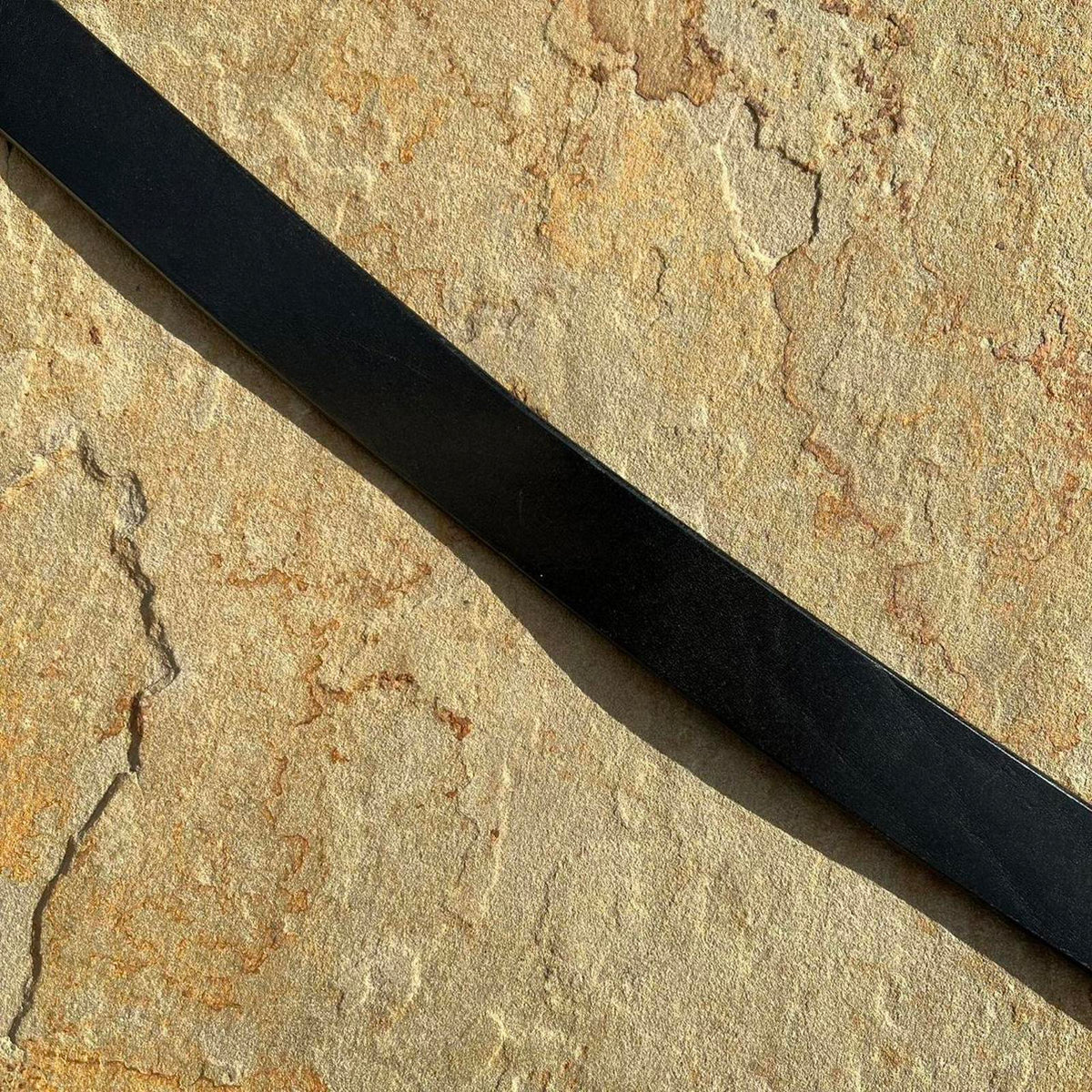 Y2K Designer Black Italian Leather Belt