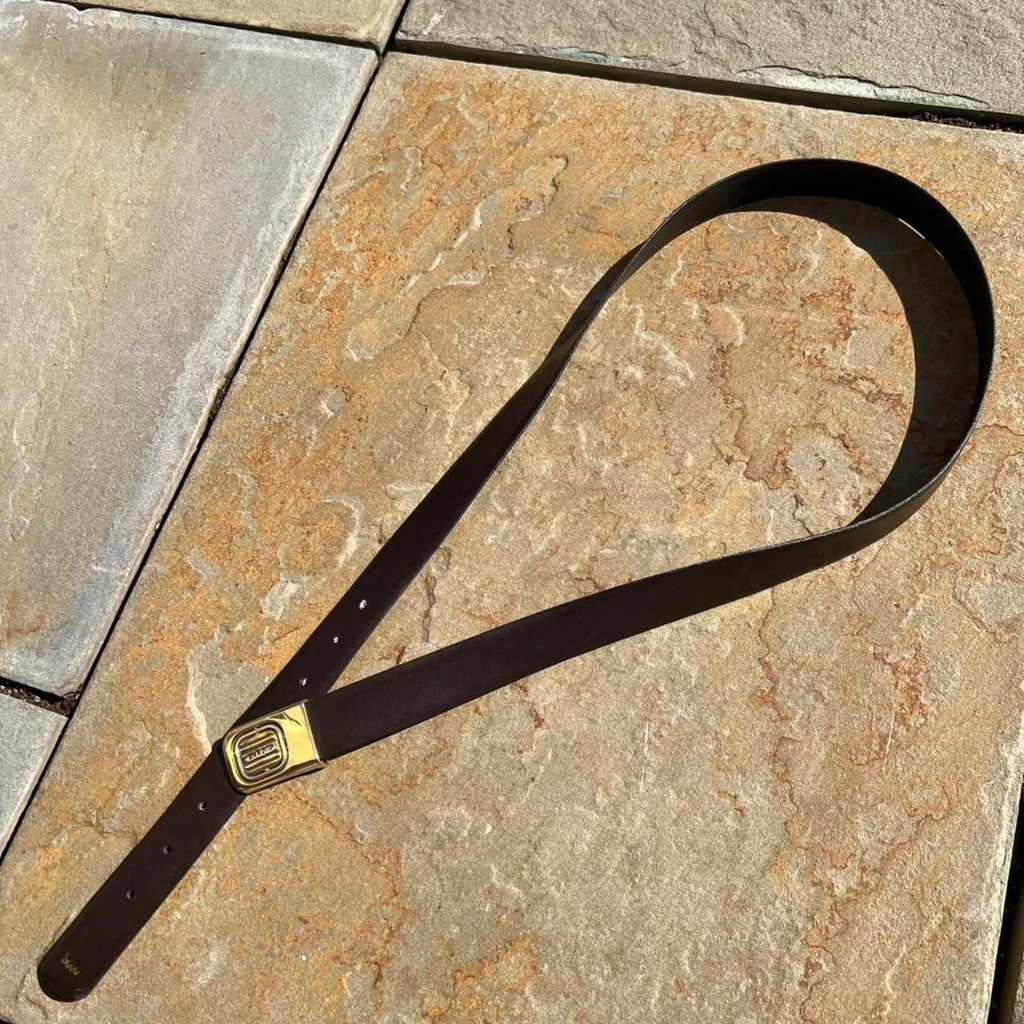 Vintage 90s Reversible Leather Belt “Cut to length fit”