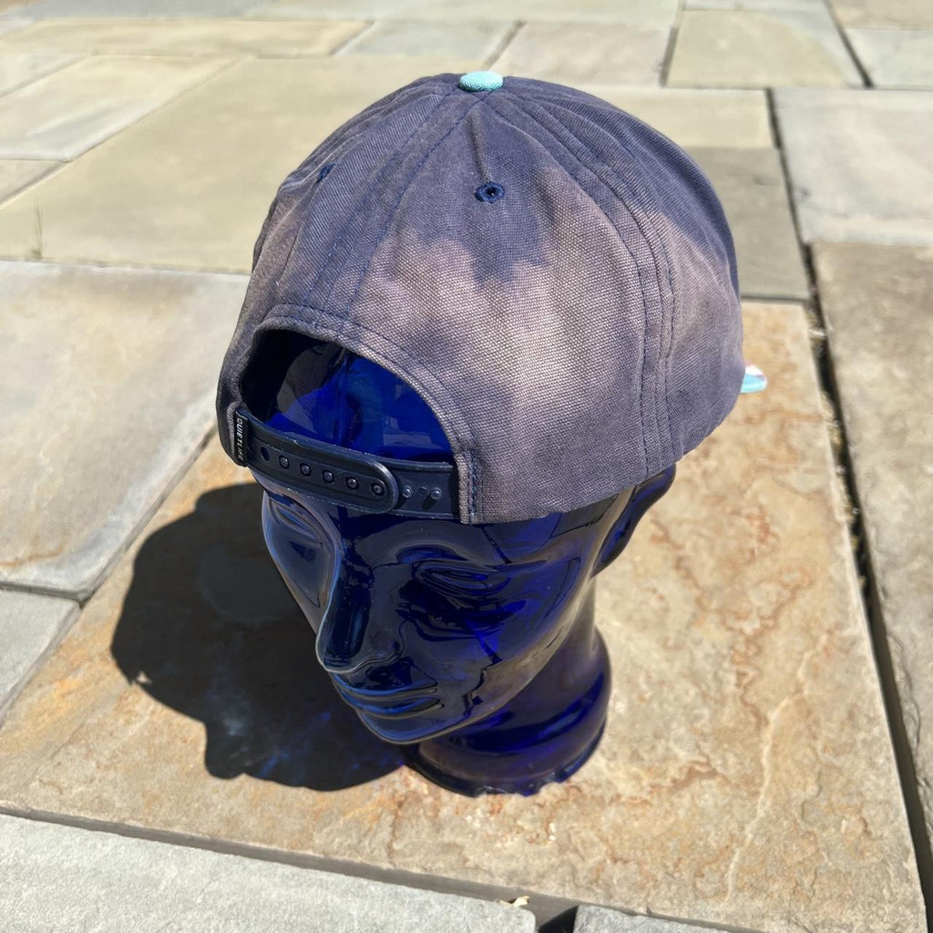 Distressed Sun Faded Quiet Life Canvas Snap Back Hat