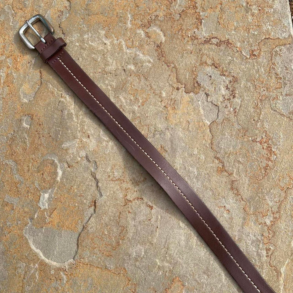 Y2K 2010 Dark Brown Italian Leather Belt Made in Italy