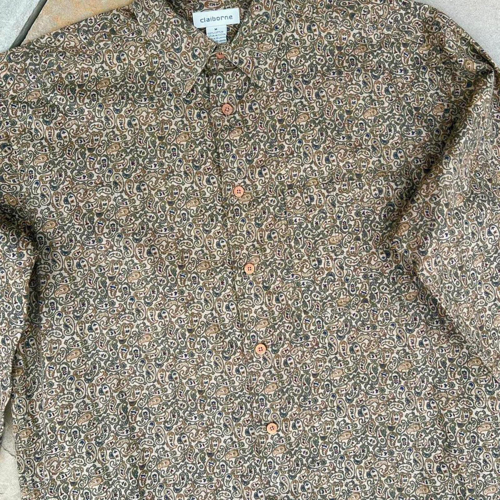 Vintage 90s Paisley Pattern Button Down Shirt