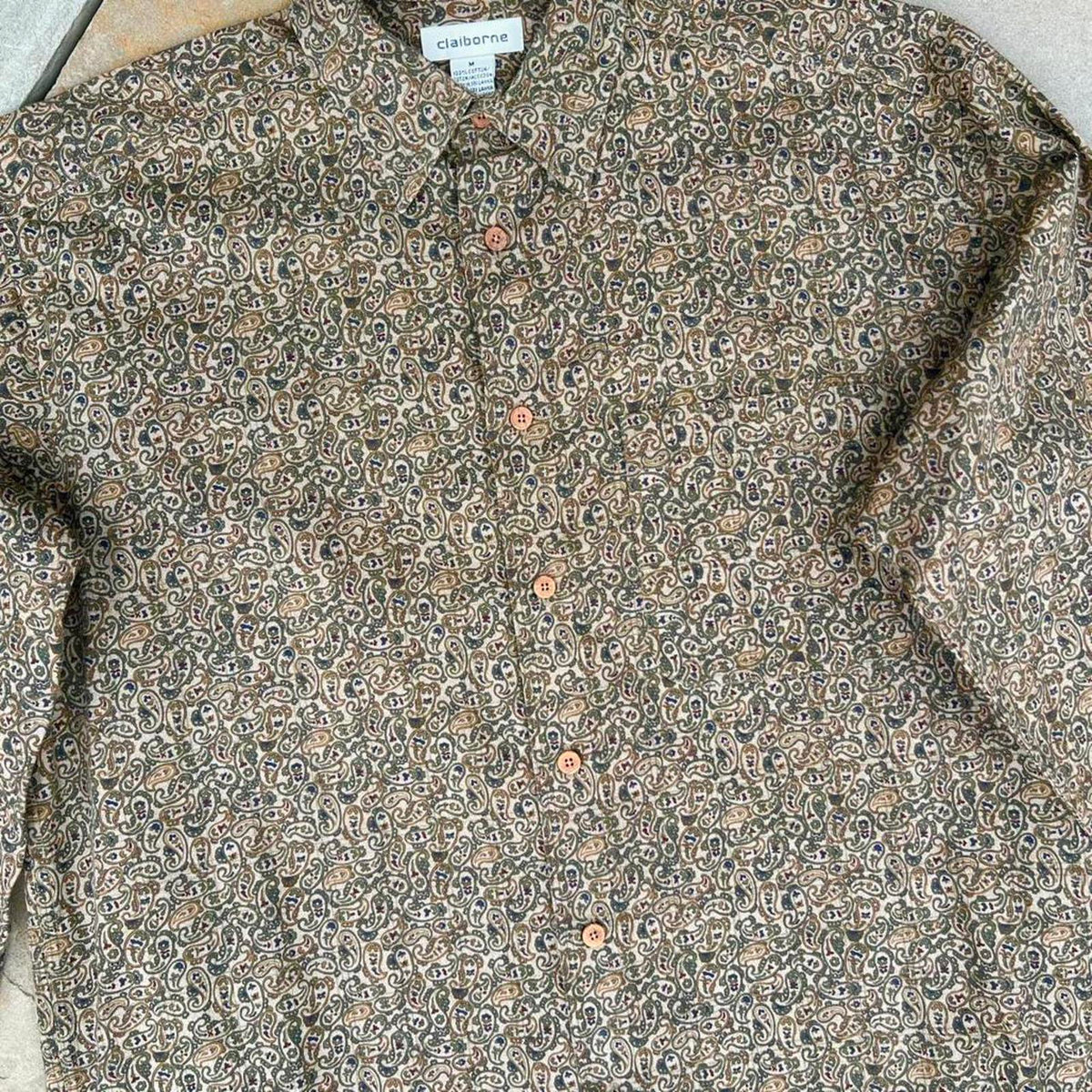 Vintage 90s Paisley Pattern Button Down Shirt