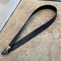 Vintage 80s Black Embossed Faux Leather Belt