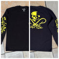 Salt Life Black + Yellow Green Raised Logo Long Sleeve Tee
