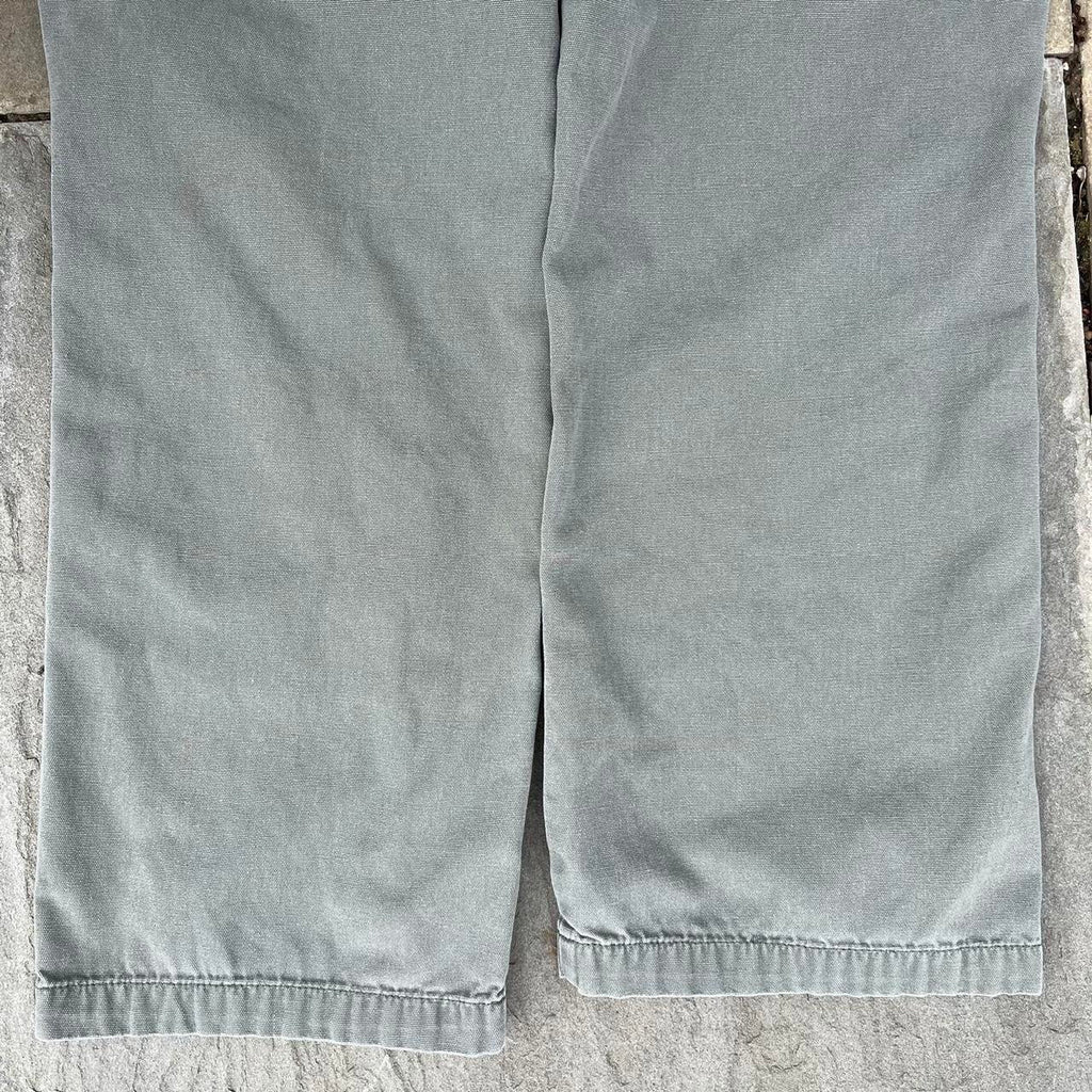 Y2K Pale Olive Green Canvas Utility Work Pants