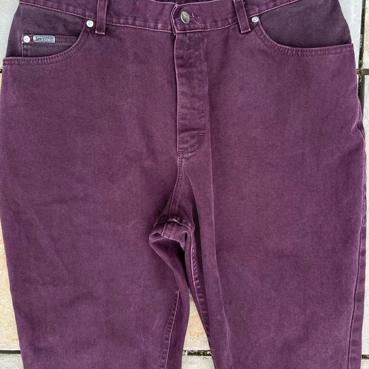 Vintage 90s Dark Purple Denim Tapered Jeans