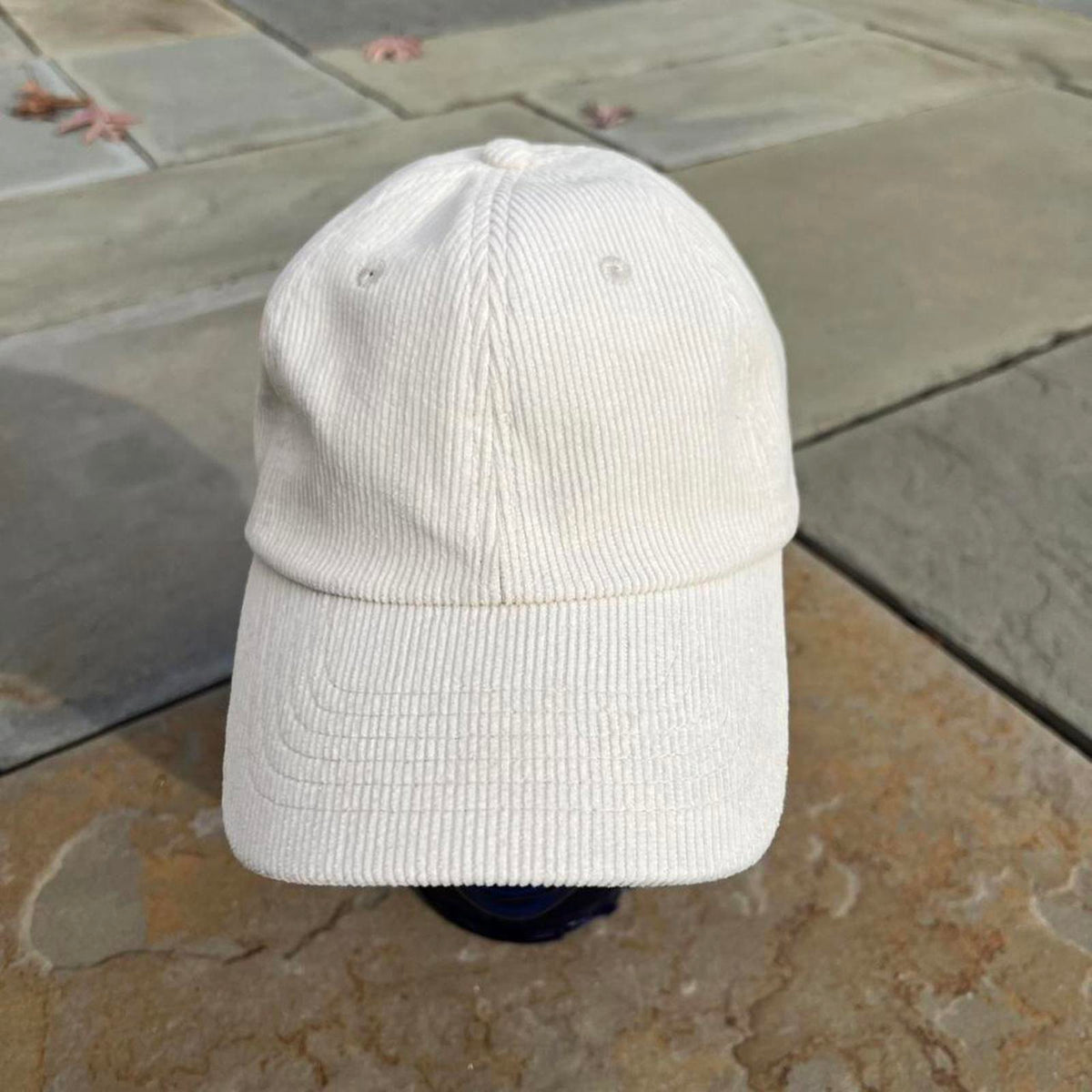Cream Off White Corduroy Strapback Dad Hat