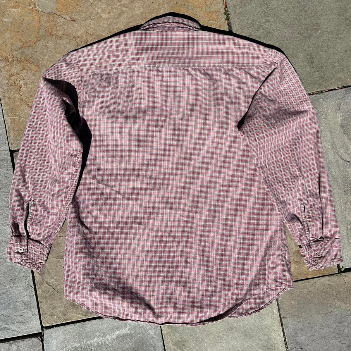 Vintage 90s Houndstooth Plaid Button Down Shirt