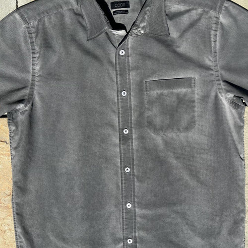 Black Overdyed Ripstop Short Sleeve Utility Shirt