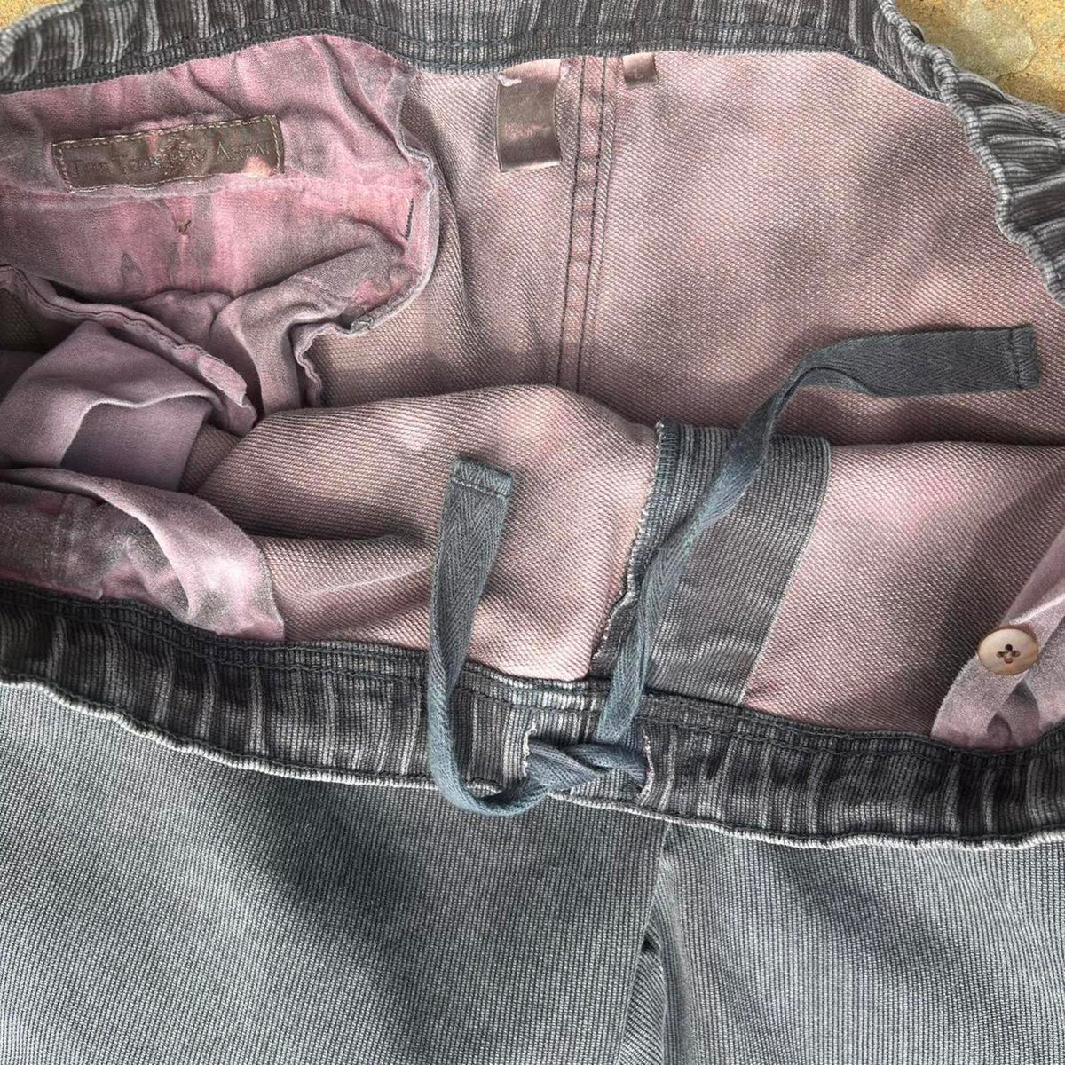 Y2K Grey Overdyed Drawstring Pants
