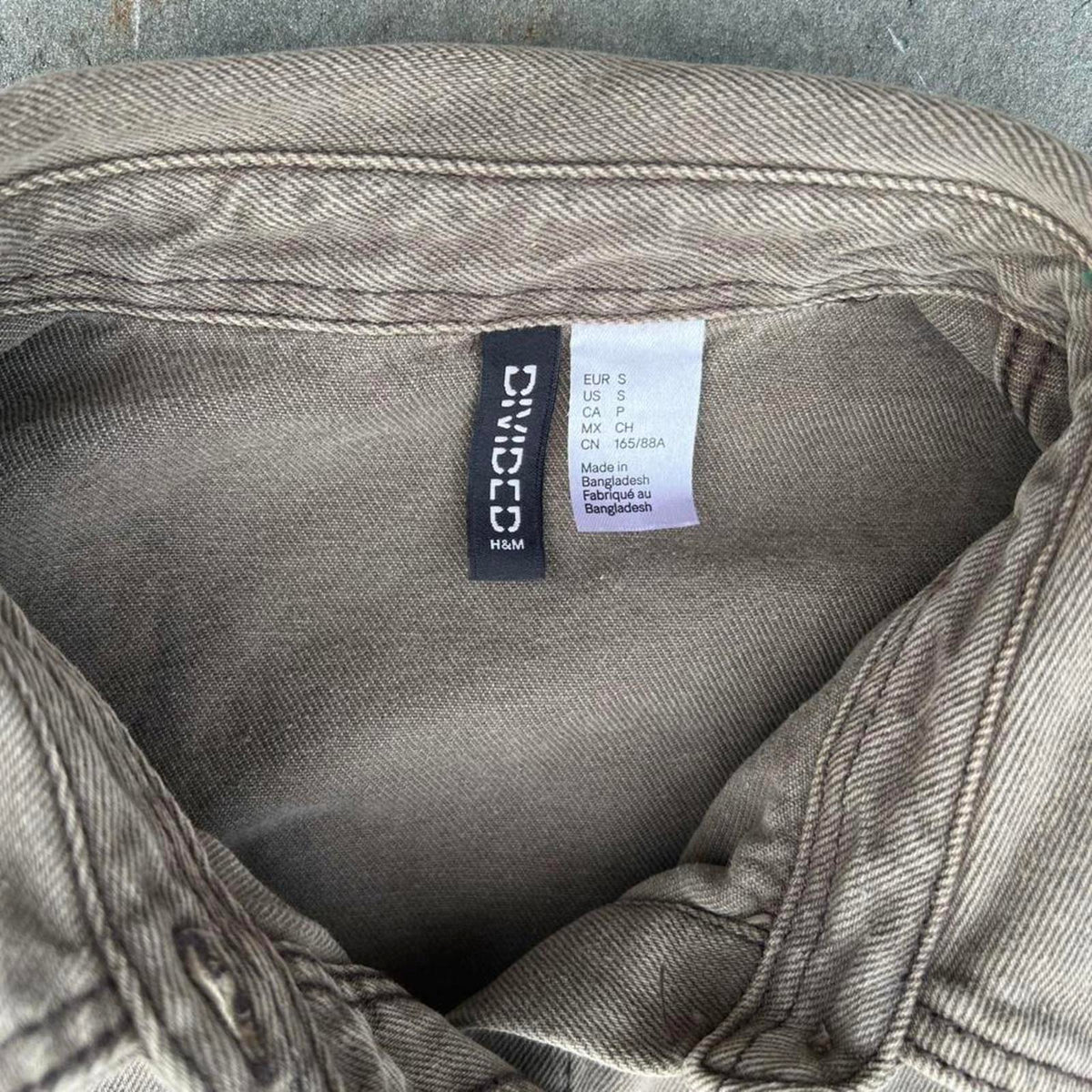 Khaki Olive Denim Utility Work Shirt