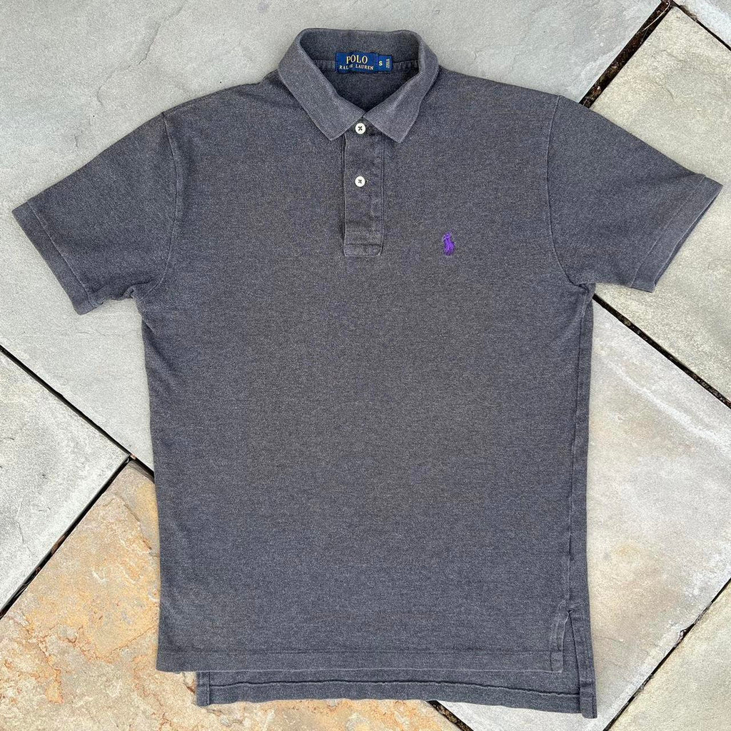Polo Ralph Lauren Dark Grey Heather Classic Polo Purple Logo