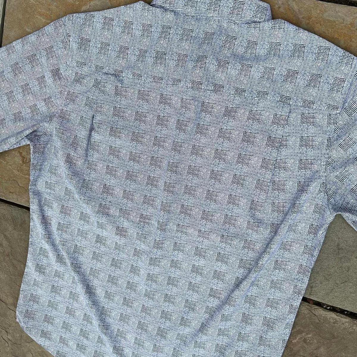 Y2K Abstract Plaid Pattern Shirt