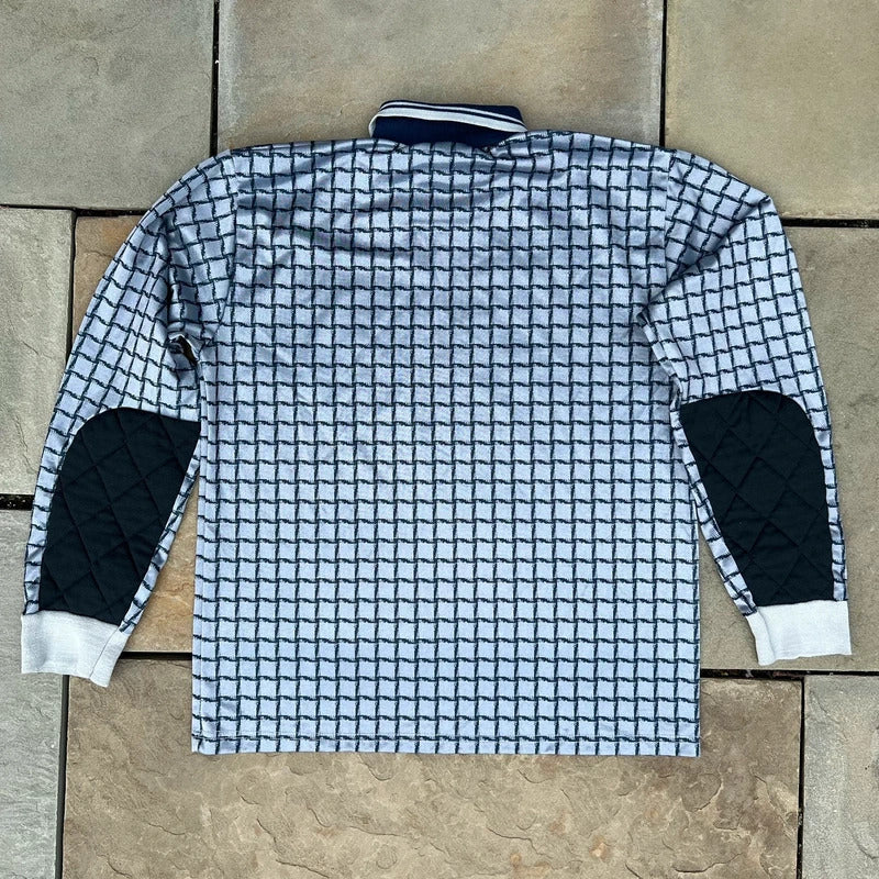 Vintage 90s square pattern soccer jersey