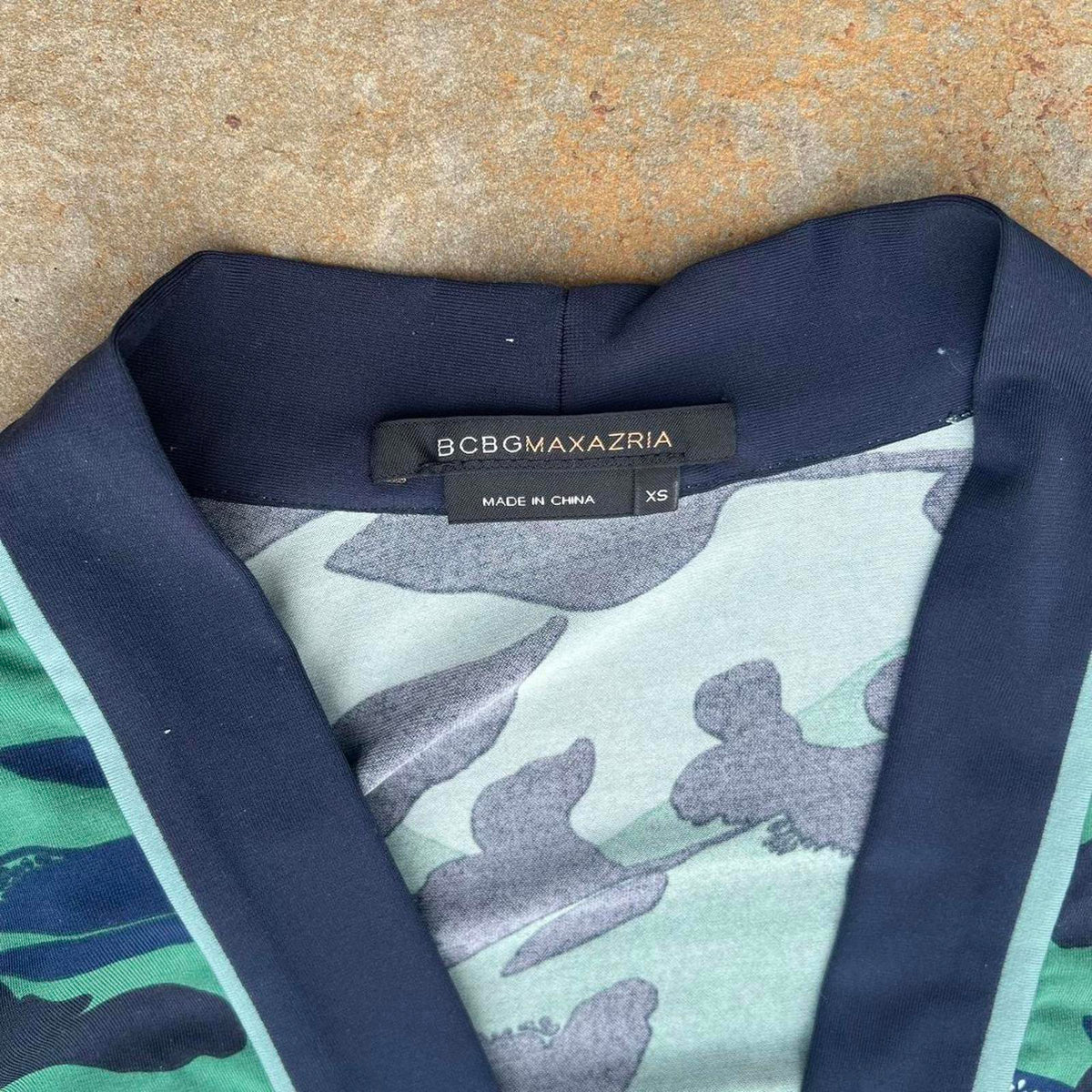 Teal Blue Floral V-neck Blouse