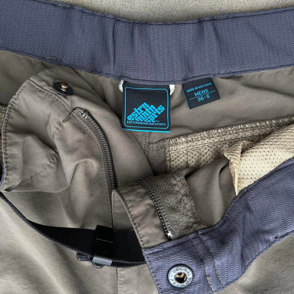 Dark Khaki Green Gorpcore Convertible Utility Cargo Pants