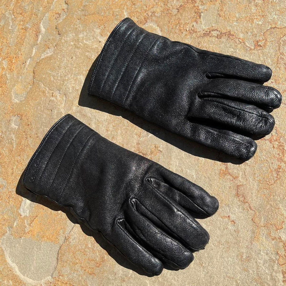 Black Leather Gloves