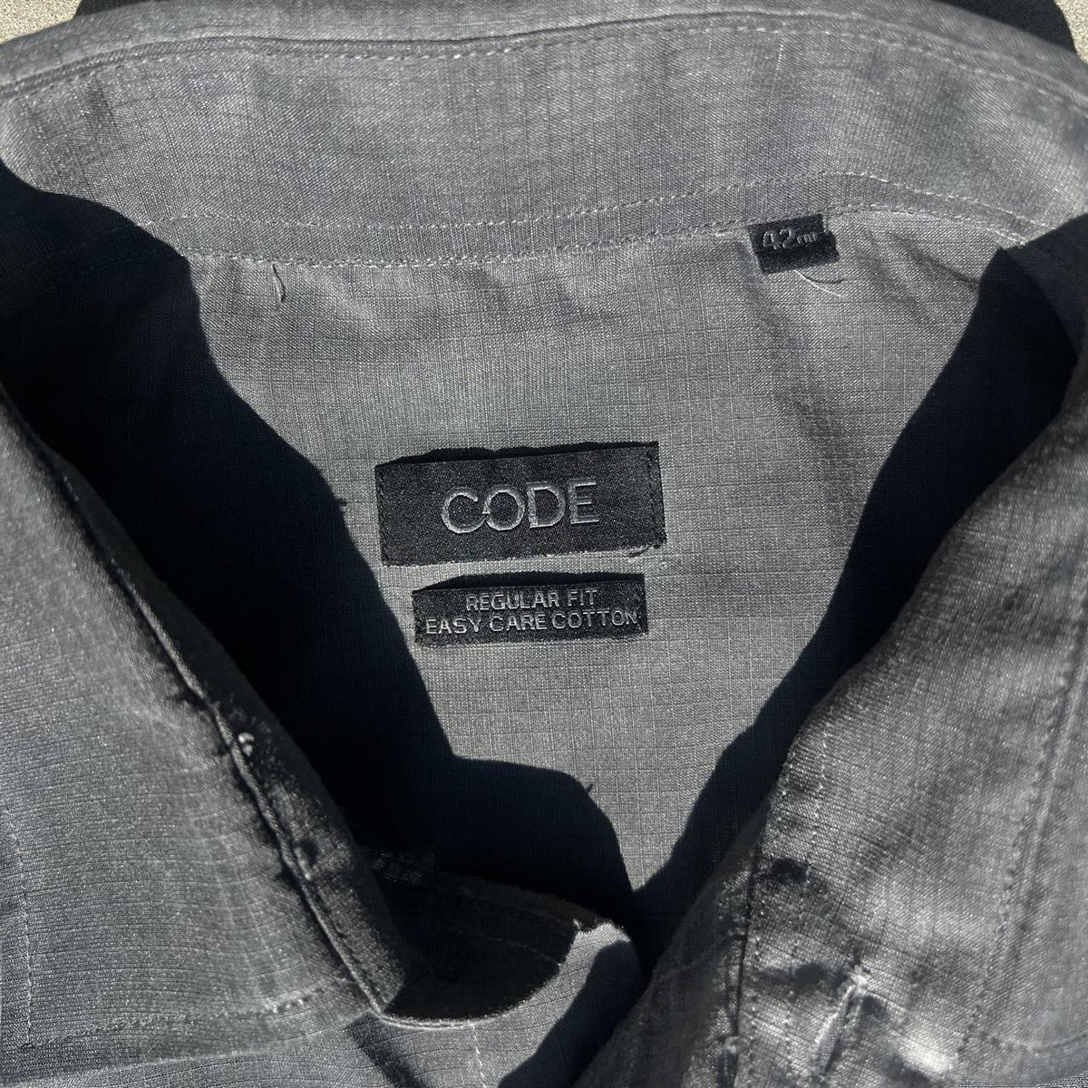 Black Overdyed Ripstop Short Sleeve Utility Shirt