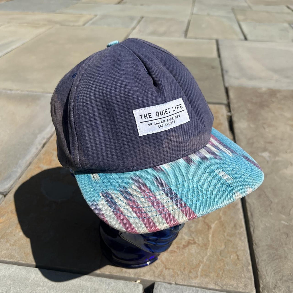 Distressed Sun Faded Quiet Life Canvas Snap Back Hat