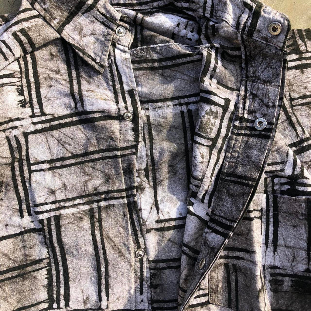 Men's Black and Grey Shirt