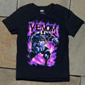 Venom Marvel Spiderman Black Airbrushed style T-Shirt