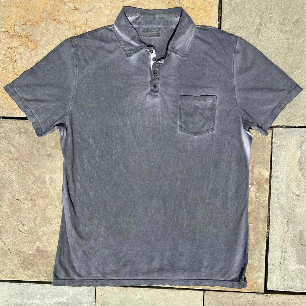 Overdyed Reworked Grey Minimalist Polo