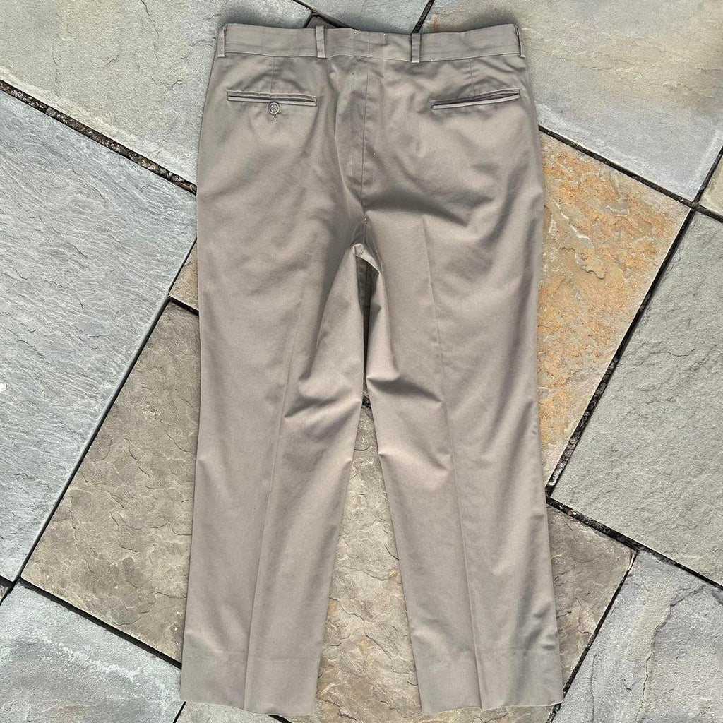 Vintage 90s Tailored Flat Front Khaki Dress Pants