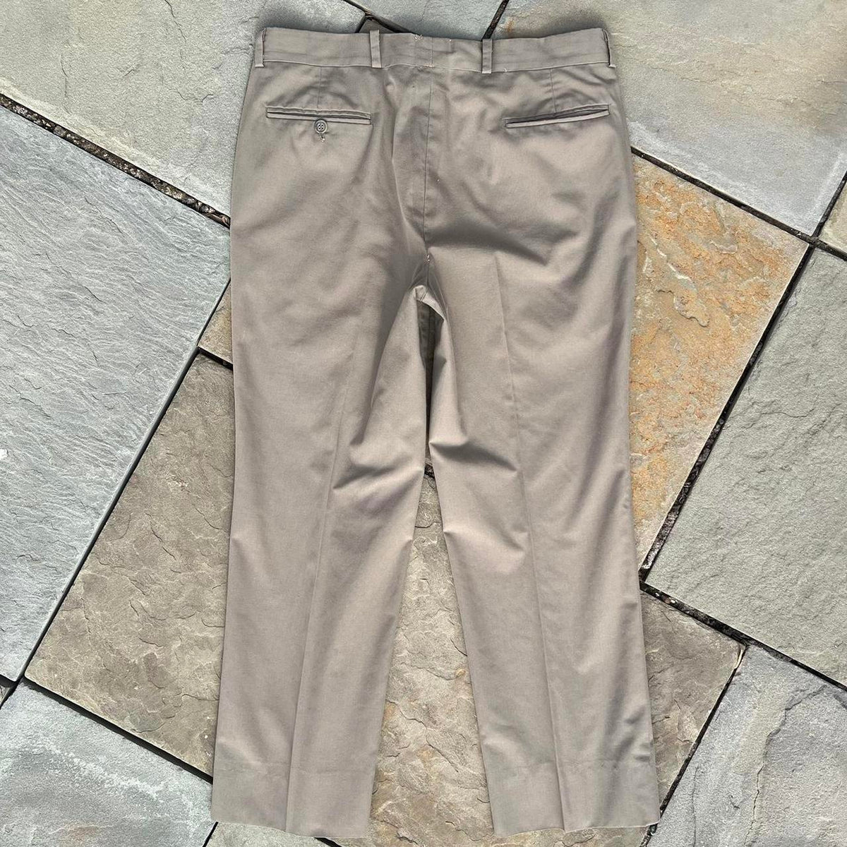 Vintage 90s Tailored Flat Front Khaki Dress Pants