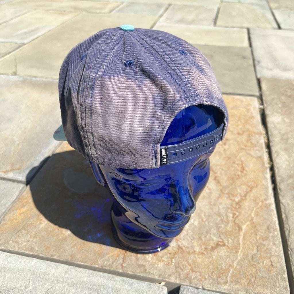 Distressed Sun Faded Quiet Life Canvas Snap Back Hat