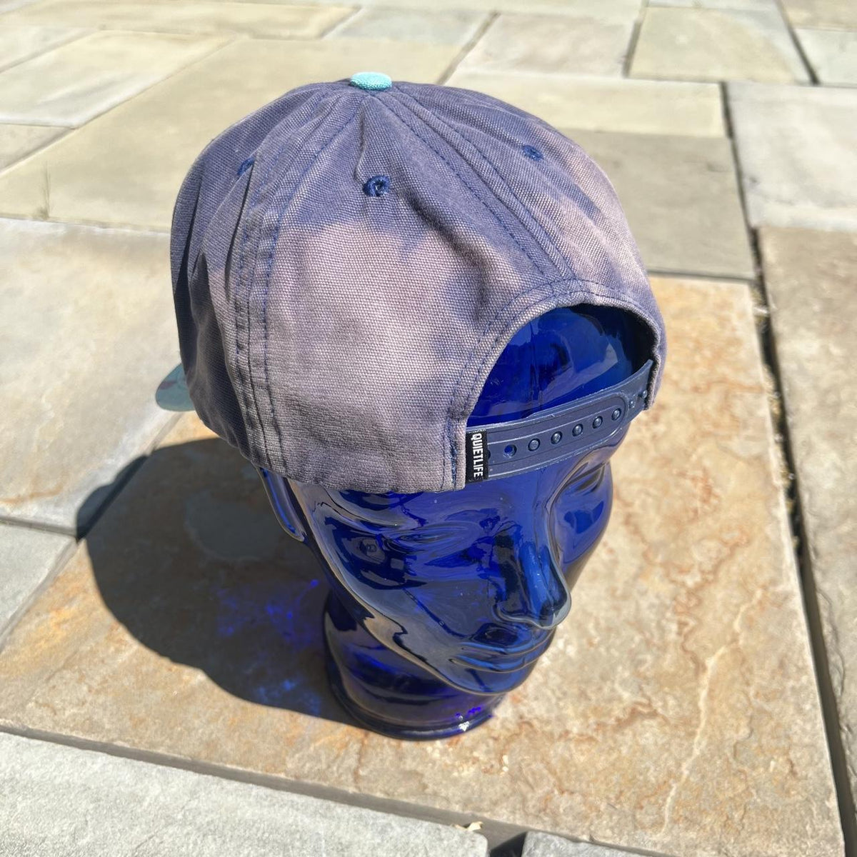 Distressed Sun Faded Quiet Life Canvas Snap Back Hat