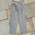 Neo-Vintage 90s Grey Black Knit Pattern Pleated Pants