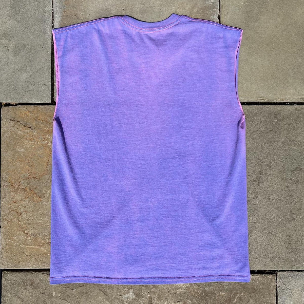 Reworked Purple Hazy Cut Off Sleeveless Tee