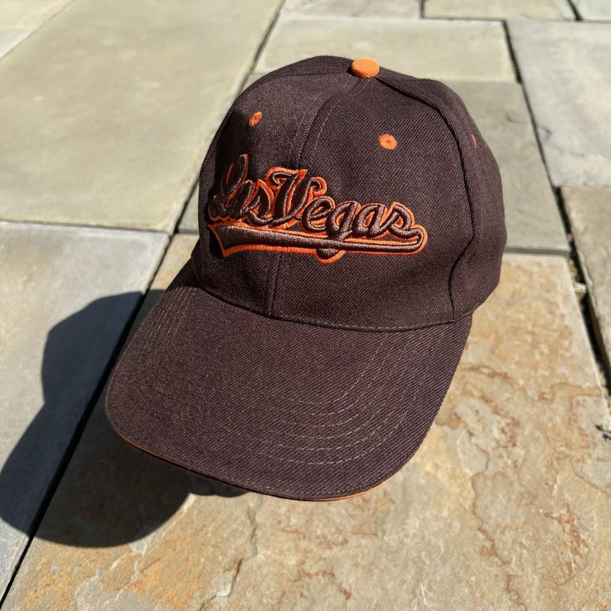 Neo-Vintage Early Y2K Las Vegas Brown/Orange Strapback hat