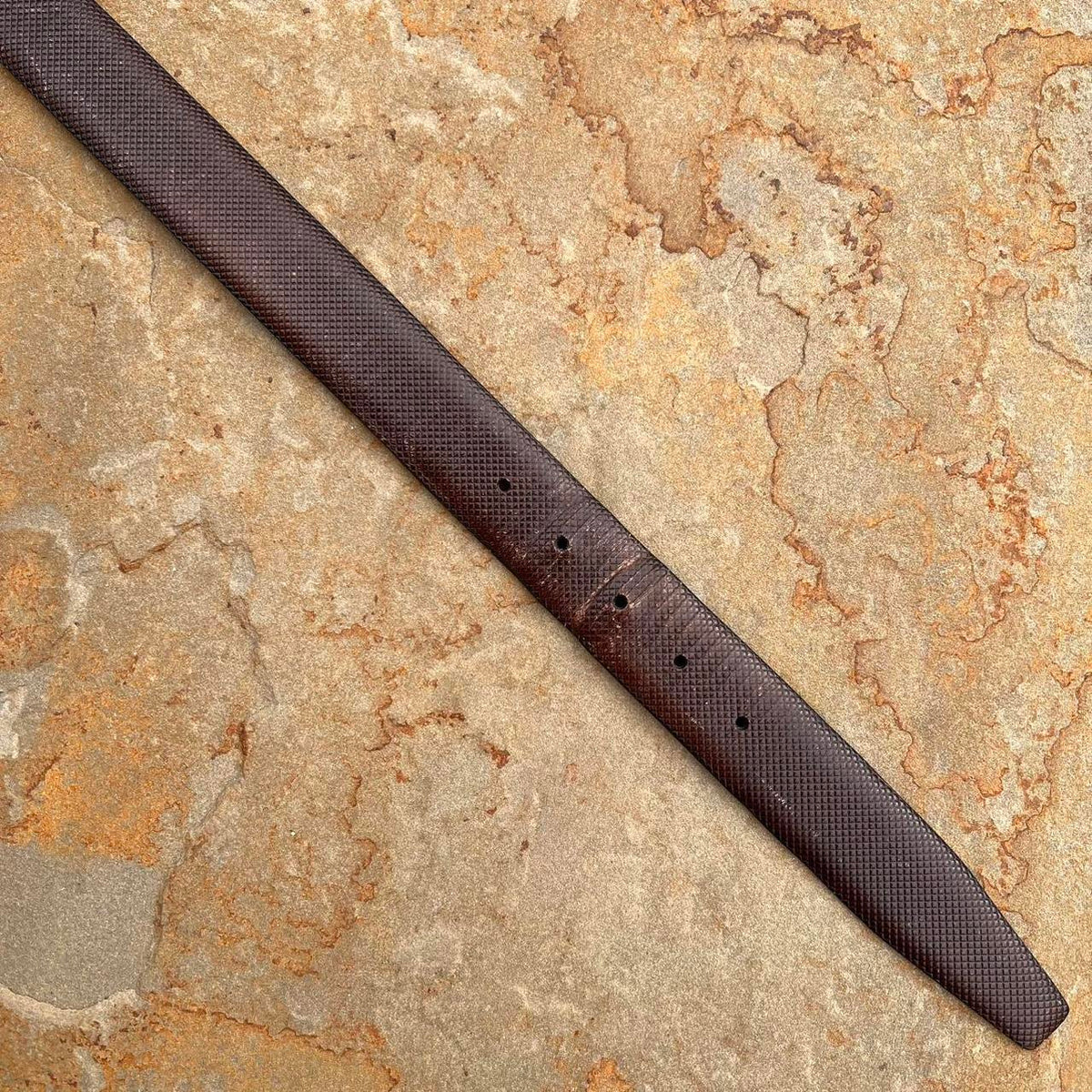 Vintage 90s Dark Brown Embossed Italian Leather Belt