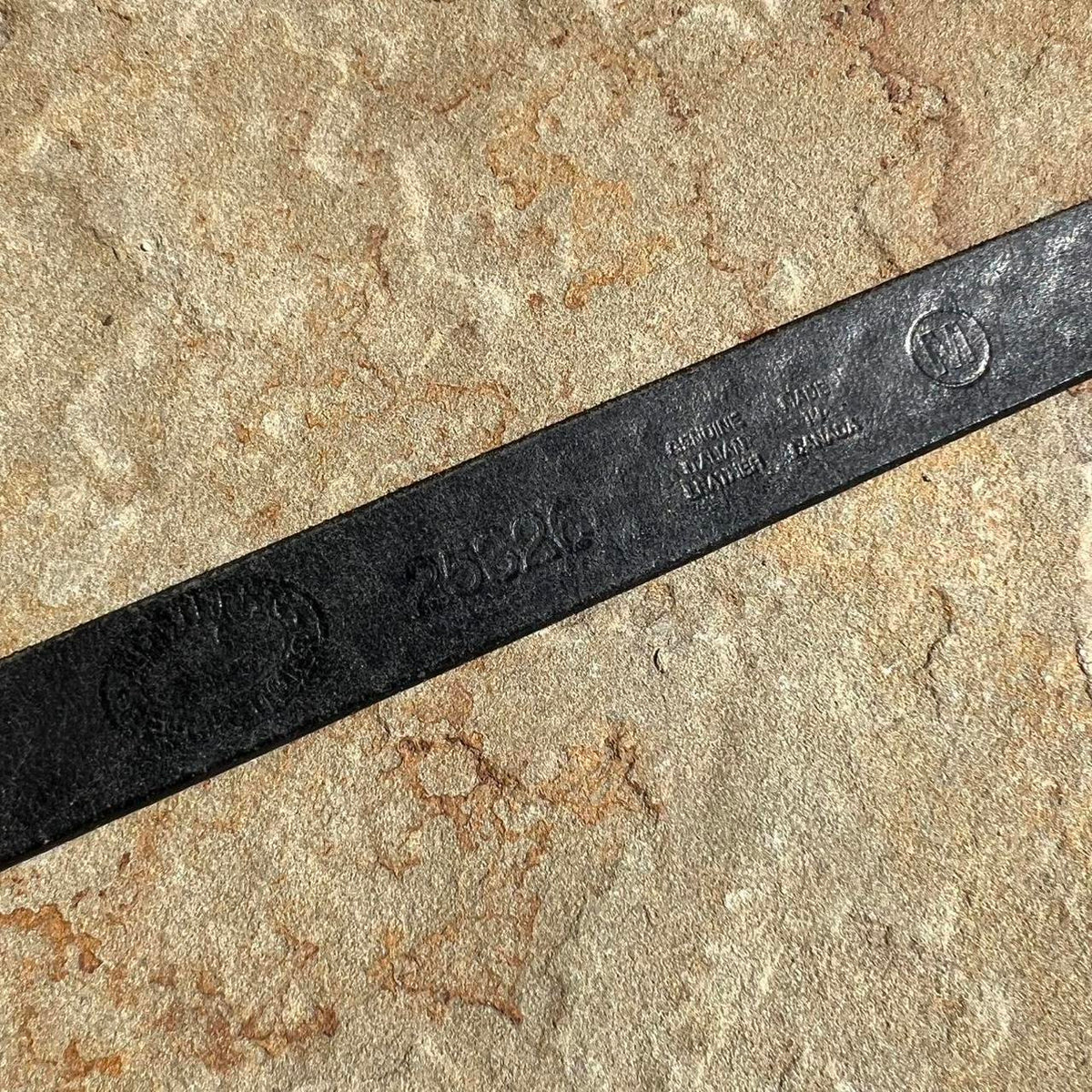 Vintage 90s Black Grey Italian Leather Belt Embossed Woven
