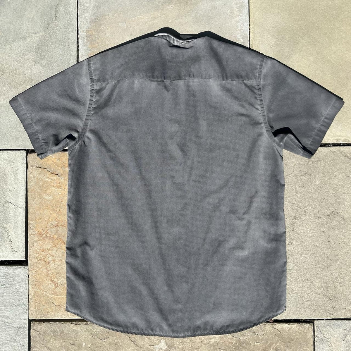 Black Overdyed Ripstop Short Sleeve Utility Shirt