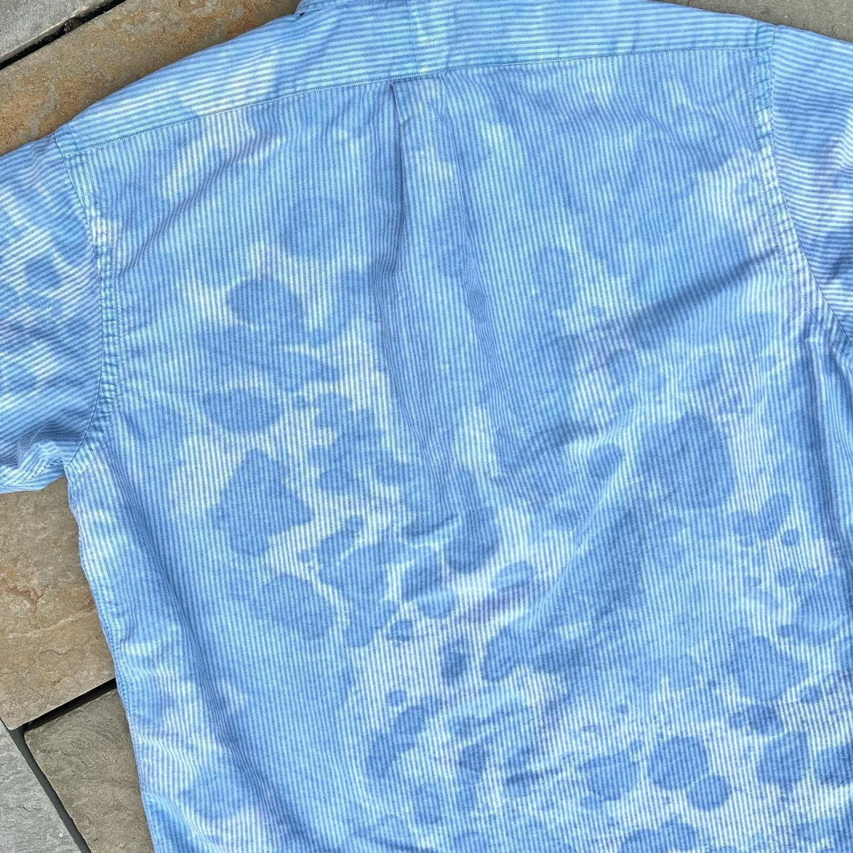 Y2K Blue Splat Overdye Polo Ralph Lauren Button Down