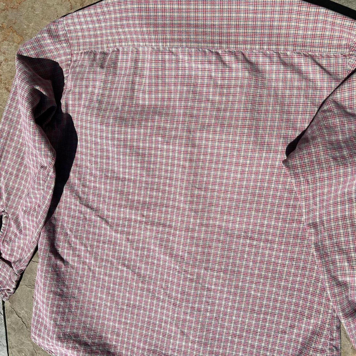 Vintage 90s Houndstooth Plaid Button Down Shirt