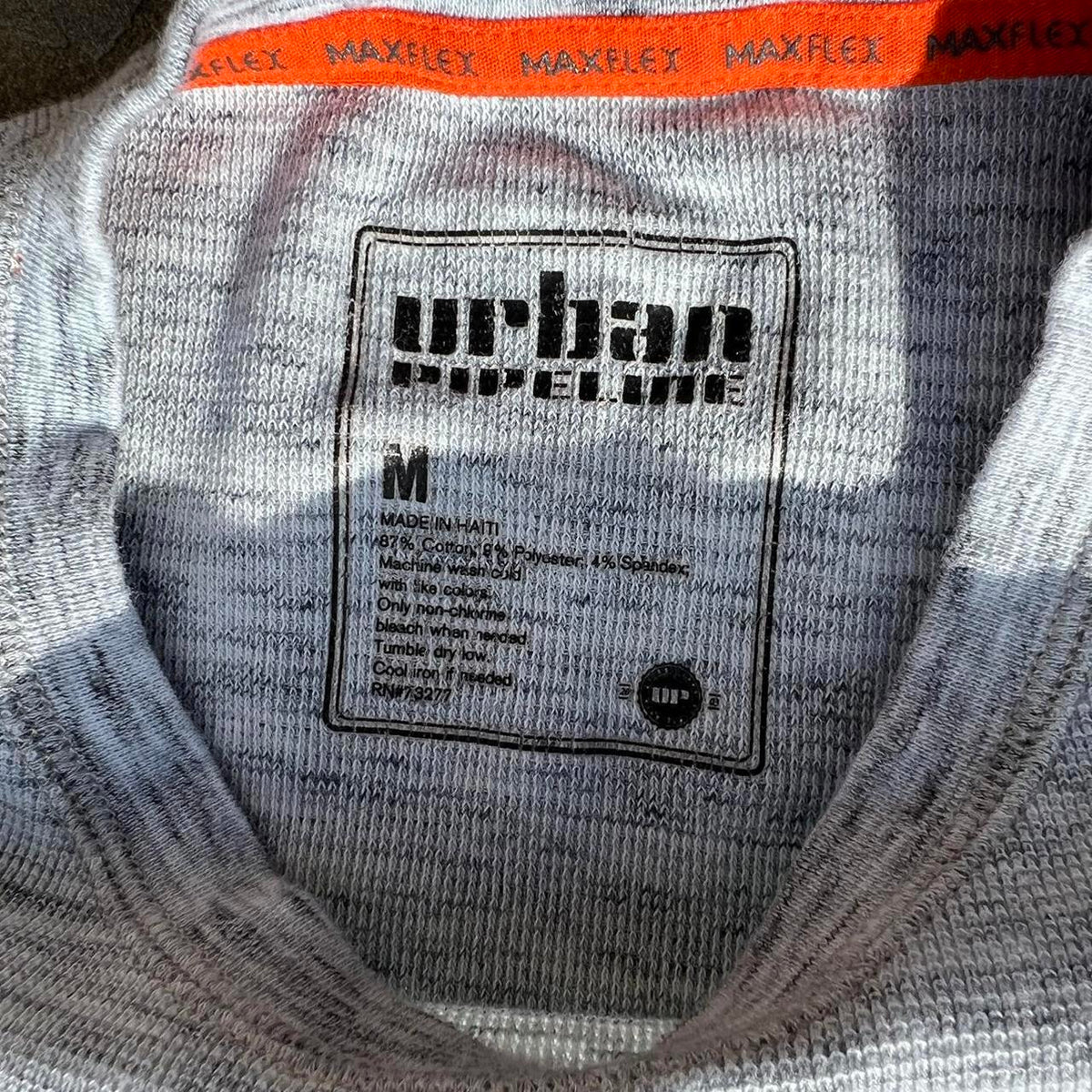 Y2K Light Grey Heather Waffle Knit Thermal